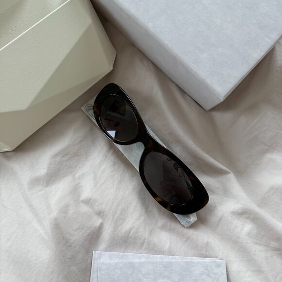 JIMMY CHOO Tortoise Brown JC5038BU Sunglasses NWT - Picture 9 of 12
